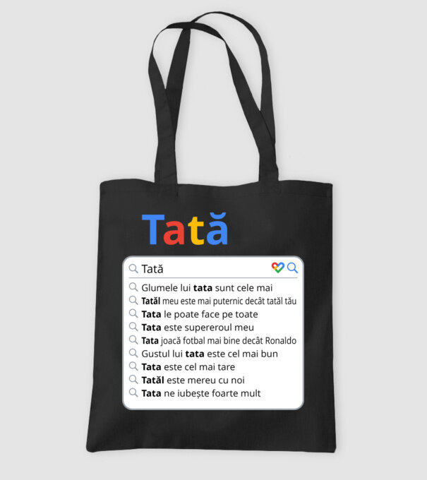 căutare Google Tată model negru pe tricou