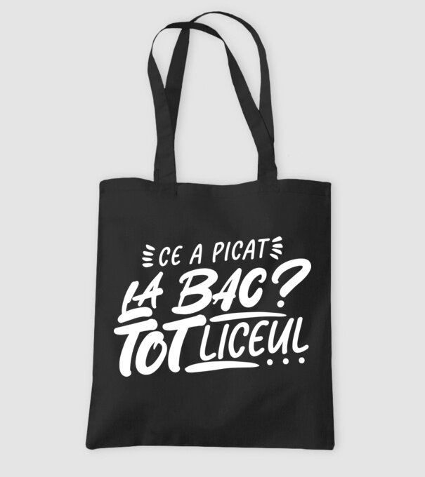 Ce a picat la bac model negru pe tricou