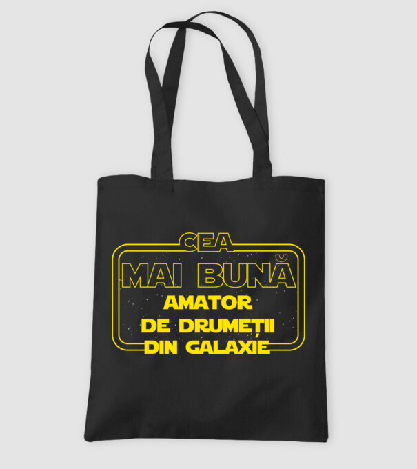 Cea mai bună amator de drumeții din galaxie model negru pe tricou