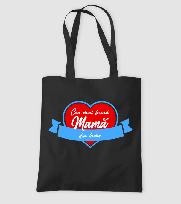 Cea mai bună mamă din lume model negru pe tricou