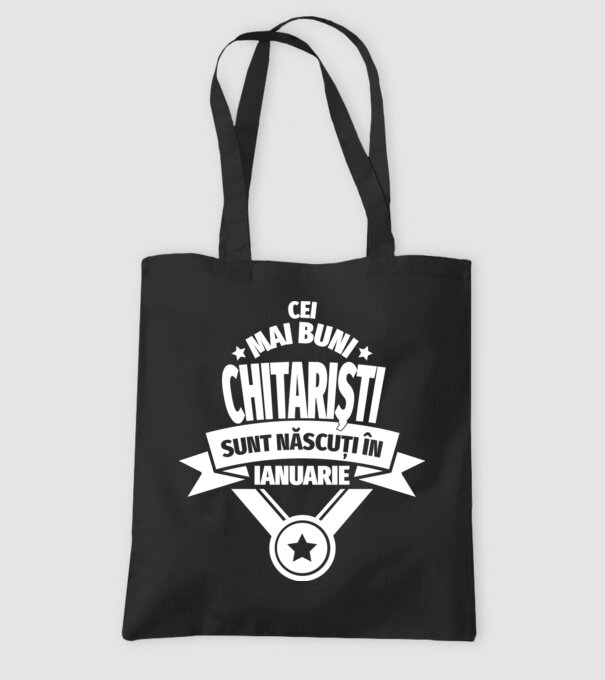 Cei mai buni chitariști sunt născuți în ianuarie model negru pe tricou