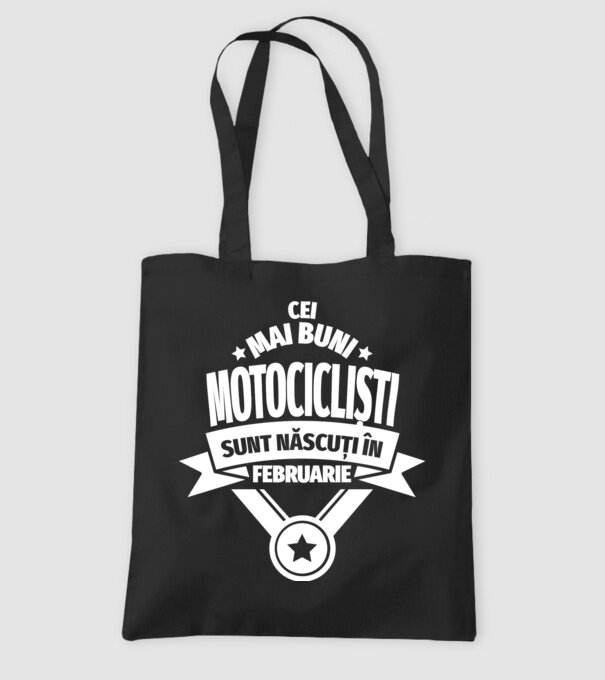 Cei mai buni motocicliști sunt născuți în februarie model negru pe tricou