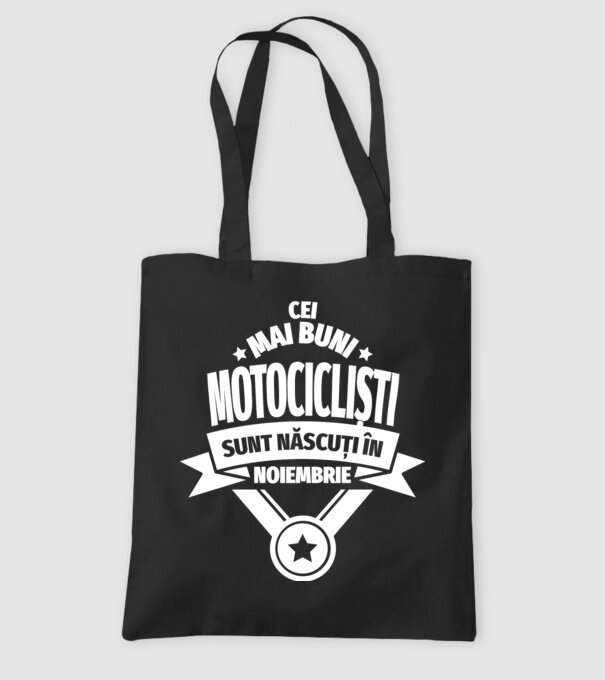 Cei mai buni motocicliști sunt născuți în noiembrie model negru pe tricou
