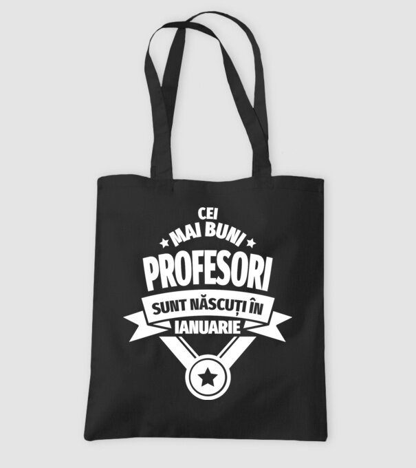 Cei mai buni profesori sunt născuți în Ianuarie model negru pe tricou