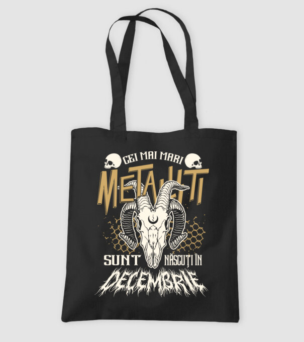Cei mai mari metaliști sunt născuți în decembrie. model negru pe tricou
