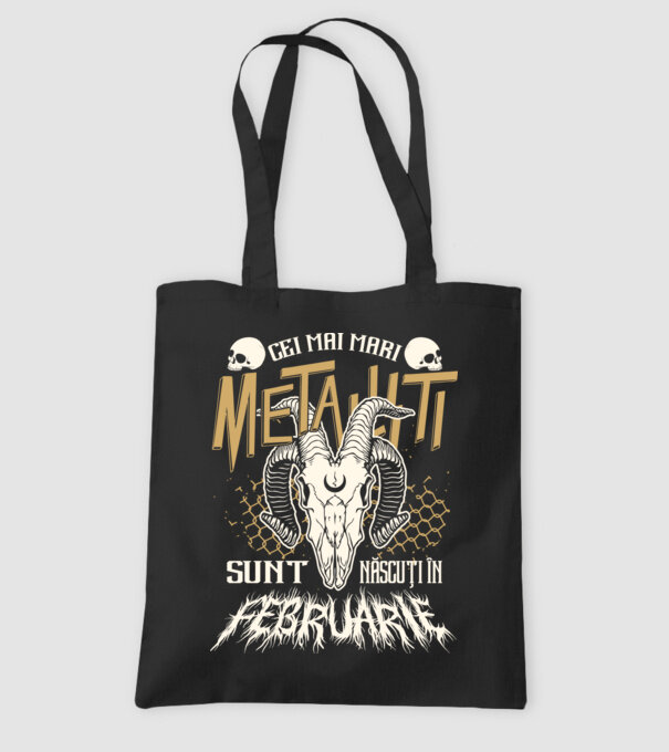 Cei mai mari metaliști sunt născuți în februarie. model negru pe tricou