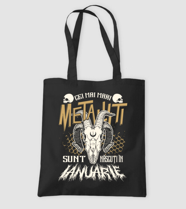 Cei mai mari metaliști sunt născuți în ianuarie. model negru pe tricou