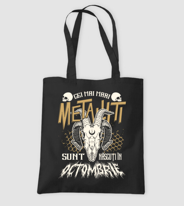 Cei mai mari metaliști sunt născuți în octombrie. model negru pe tricou