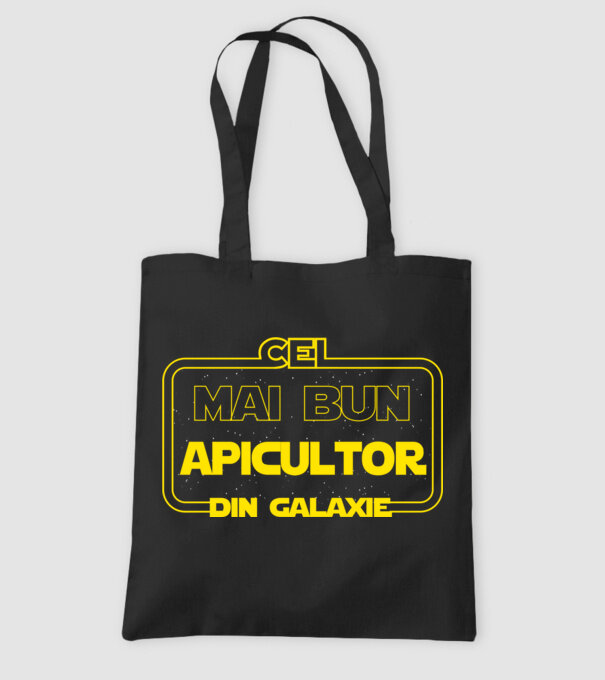 Cel mai bun apicultor din galaxie model negru pe tricou