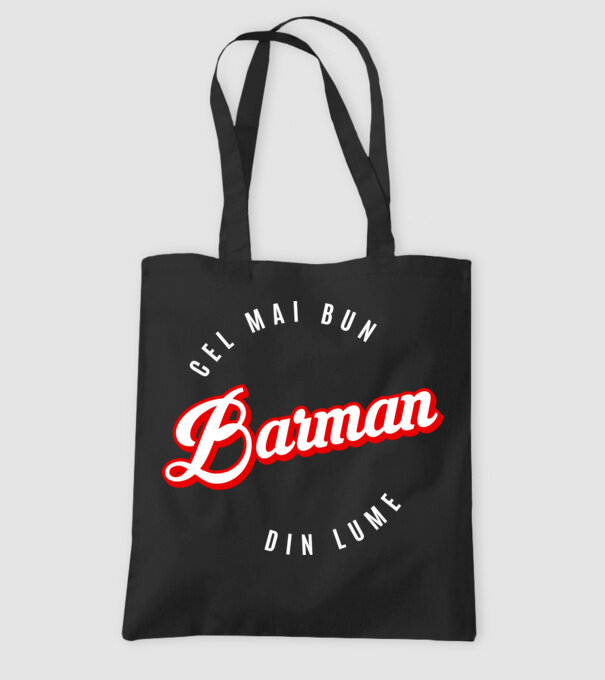 Cel mai bun BARMAN din lume model negru pe tricou