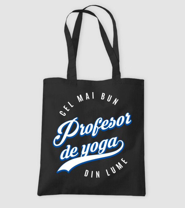 cel mai bun profesor de yoga din lume model negru pe tricou