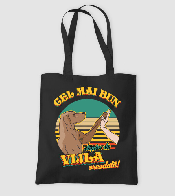 Cel mai bun stăpân de vijla vreodată! model negru pe tricou