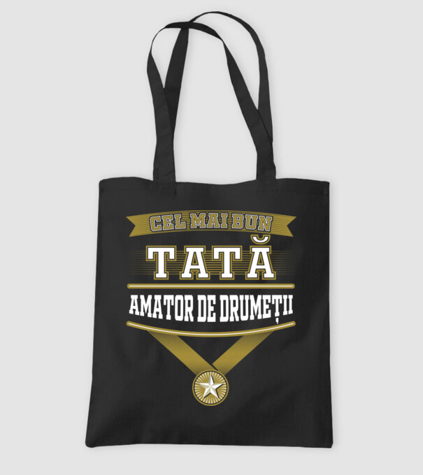 Cel mai bun tată amator de drumeții model negru pe tricou