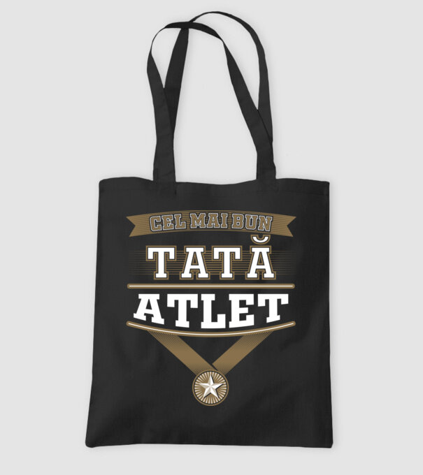 Cel mai bun tată atlet model negru pe tricou