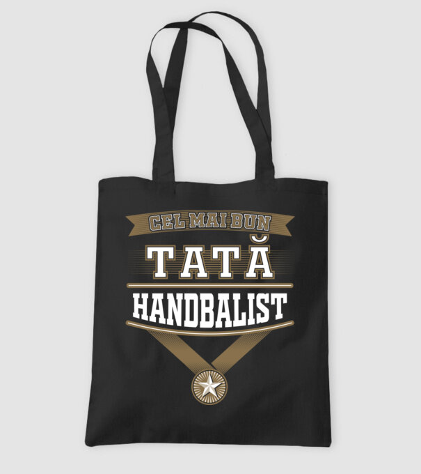 Cel mai bun tată handbalist model negru pe tricou