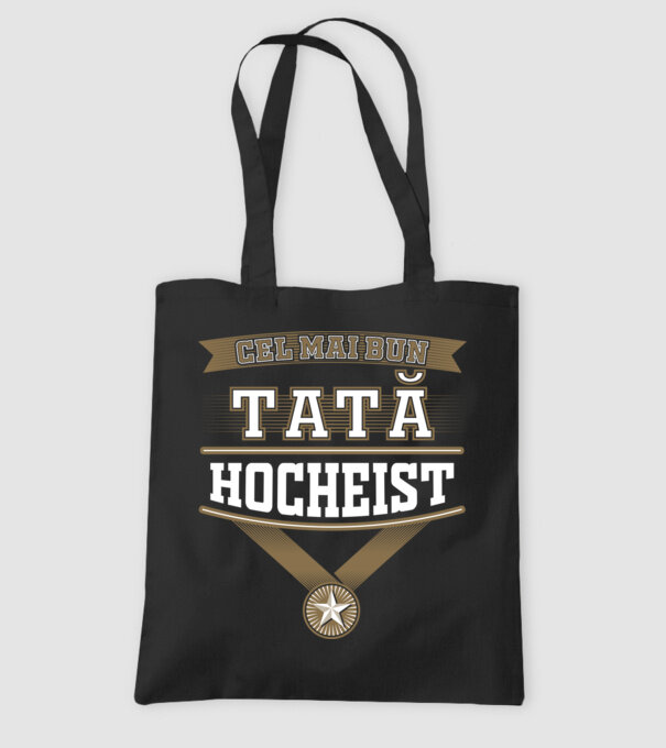 Cel mai bun tată hocheist model negru pe tricou