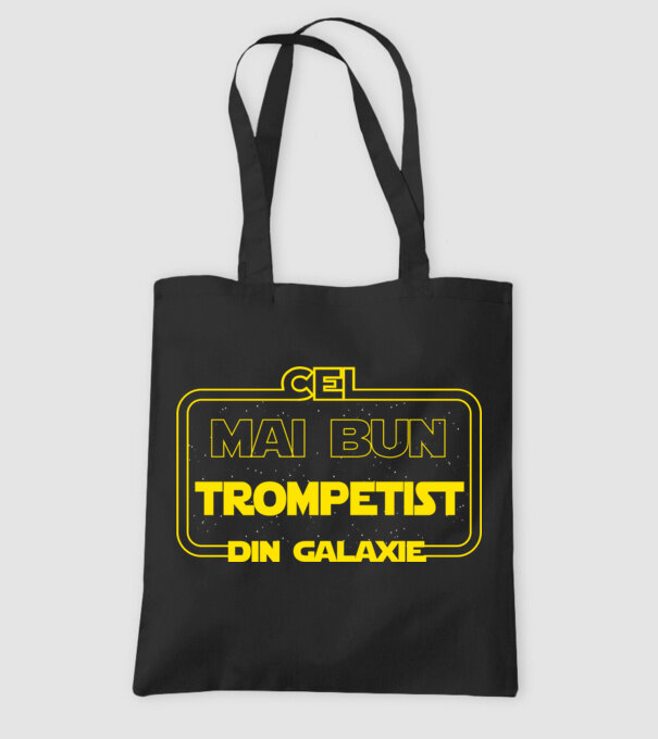 Cel mai bun trompetist din galaxie model negru pe tricou