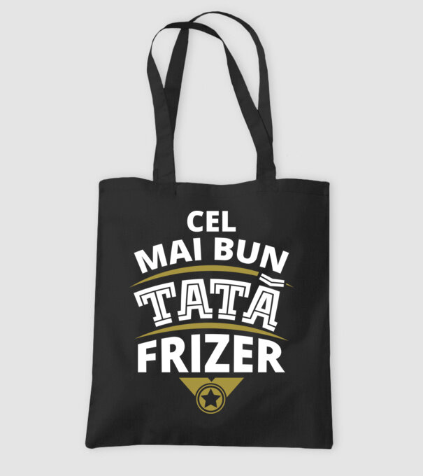 Cel mai bun tată frizer model negru pe tricou