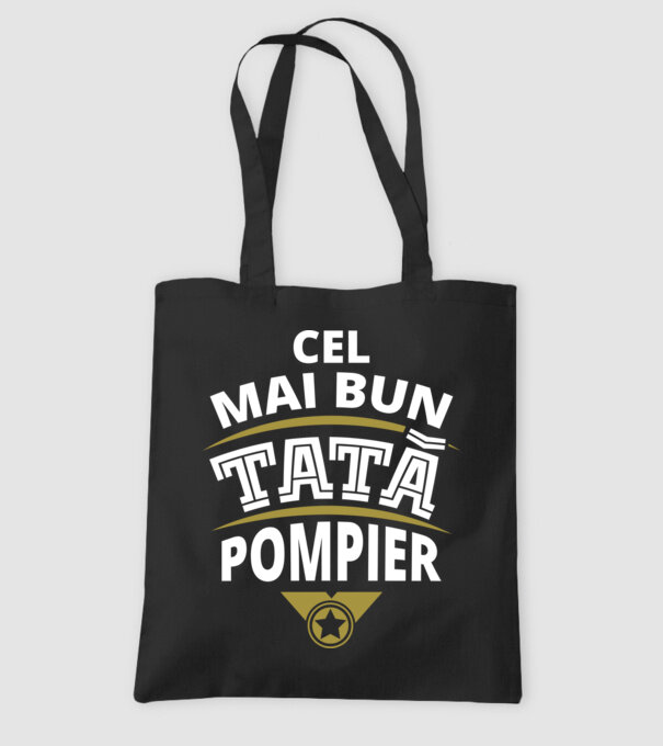 Cel mai bun tată pompier model negru pe tricou