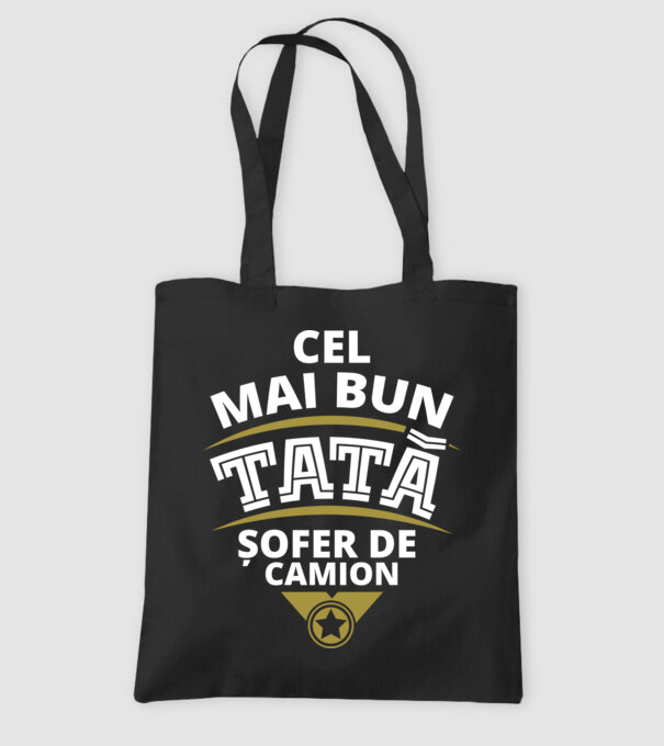 Cel mai bun tată șofer de camion model negru pe tricou