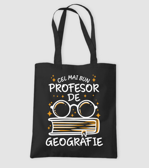 Cel mai profesor geografie model negru pe tricou