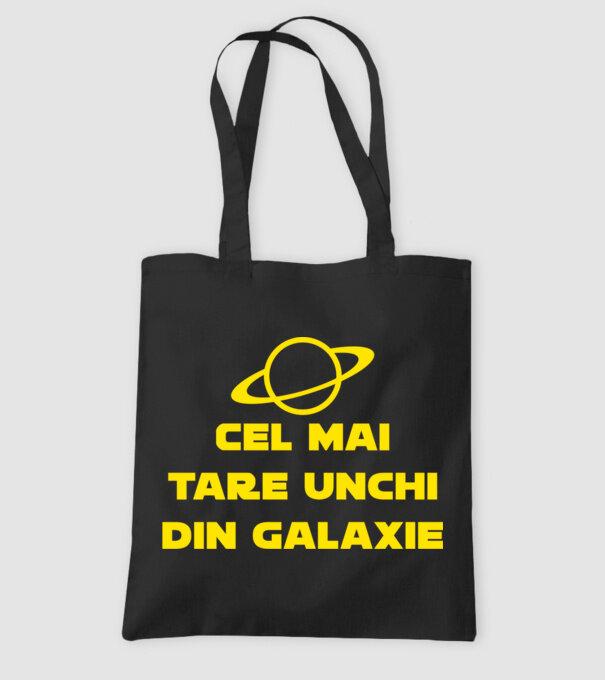 Cel mai tare unchi din galaxie model negru pe tricou