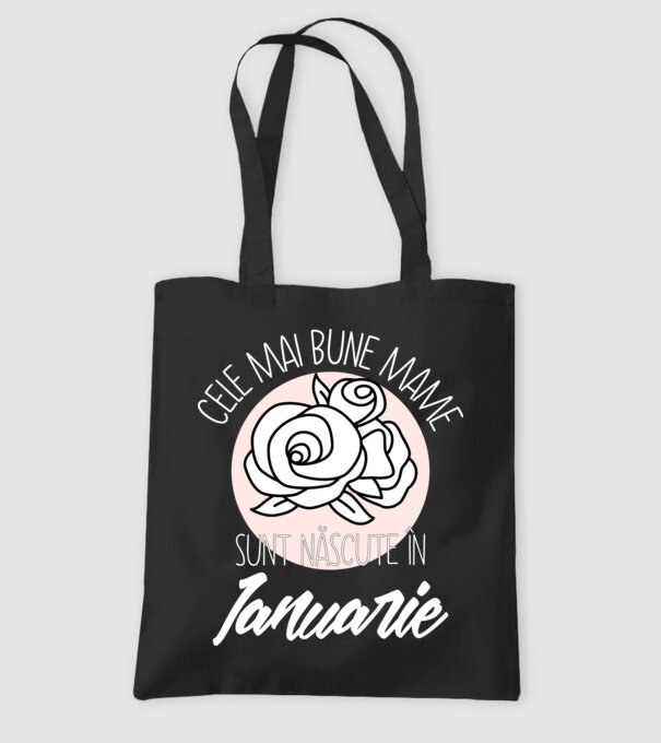 Cele mai bune mame sunt născute în Ianuarie model negru pe tricou