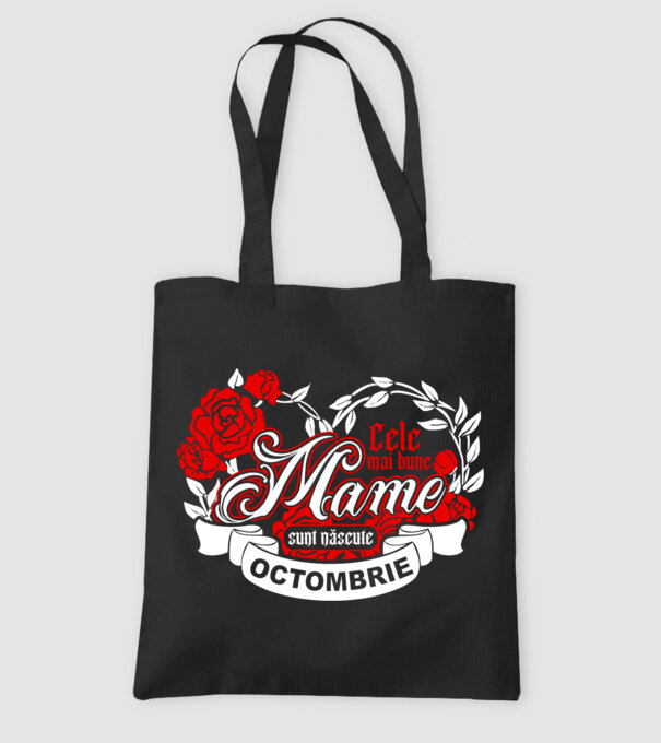 Cele mai bune mame sunt născute Octombrie model negru pe tricou