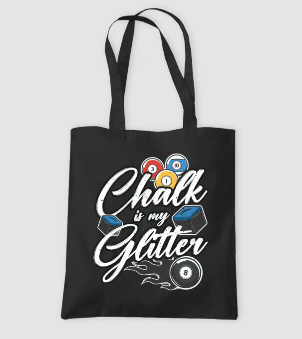 Chalk is my glitter model negru pe tricou