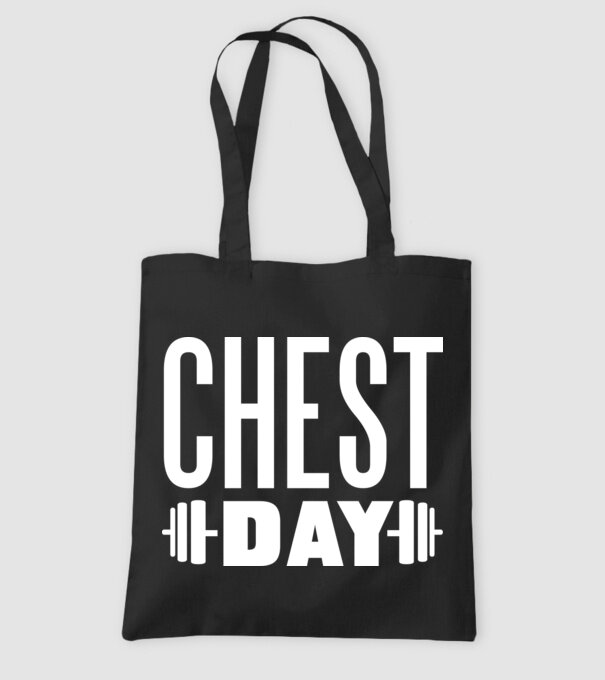 Chest day model negru pe tricou