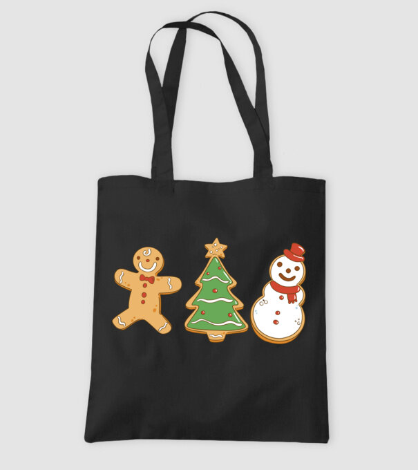 christmas cookies model negru pe tricou