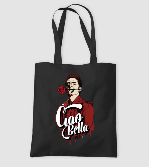 ciao bella berlin rose model negru pe tricou
