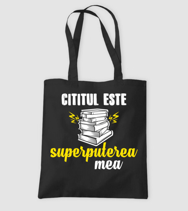 cititul este superputerea mea model negru pe tricou