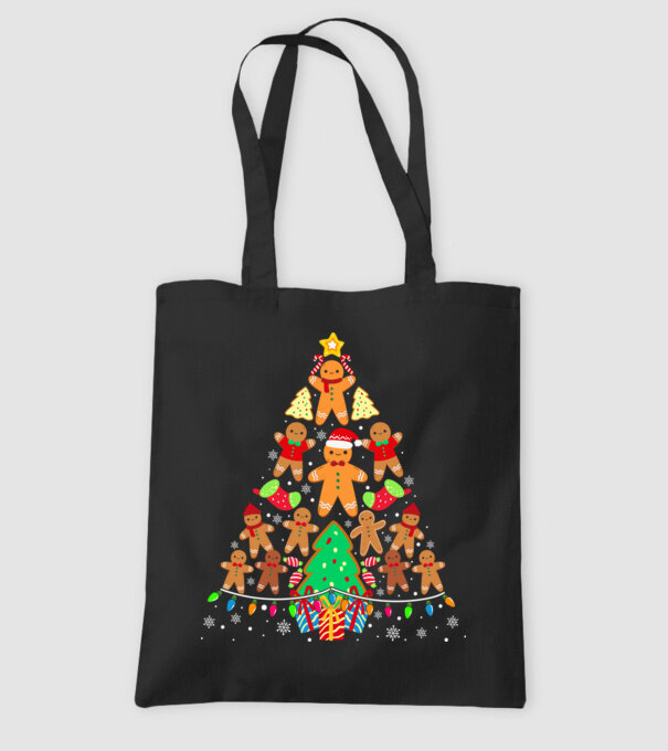 Cookie christmas tree model negru pe tricou