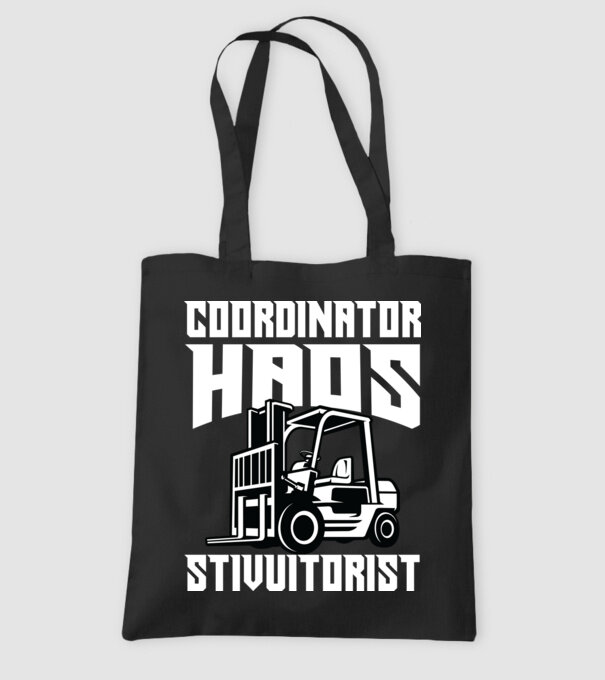 coordonator stivuitorist haos model negru pe tricou