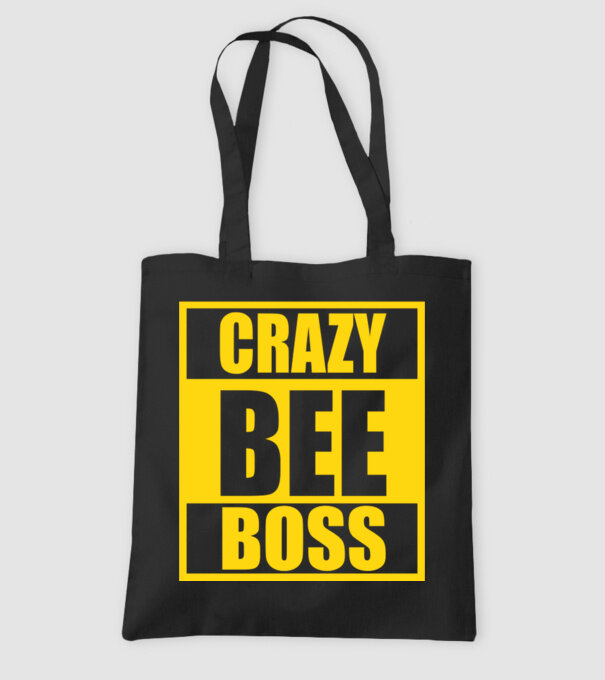 Crazy bee boss model negru pe tricou