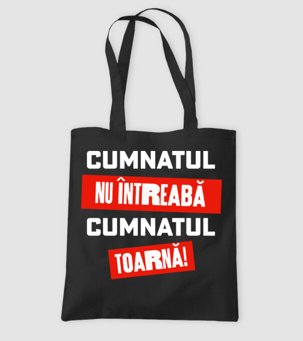 Cumnatul nu întreabă, cumnatul toarnă! model negru pe tricou