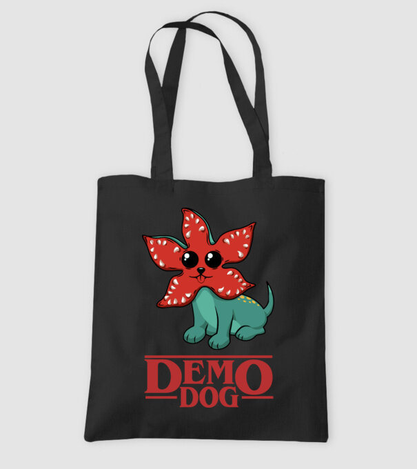 cute demodog model negru pe tricou