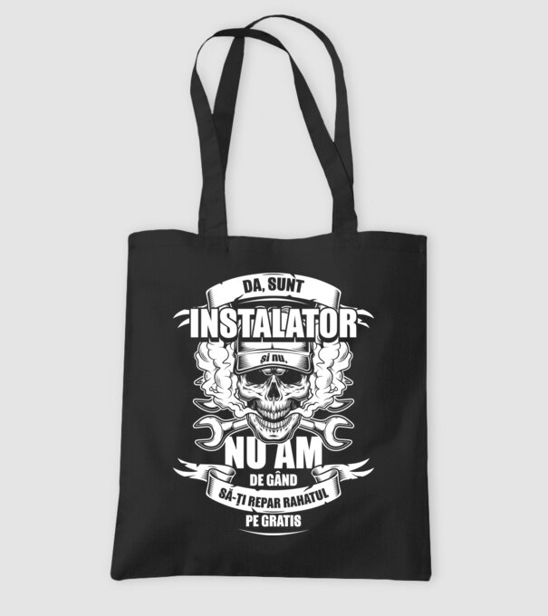 da, sunt instalator, și nu, nu am de gând să-ți repar rahatul pe gratis model negru pe tricou