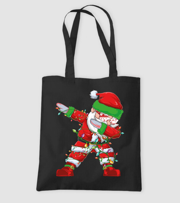Dab Santa model negru pe tricou