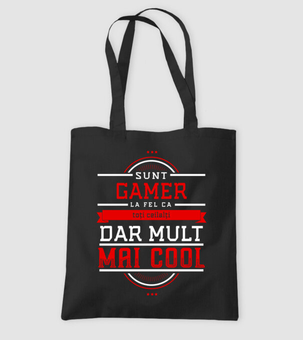 sunt gamer, la fel ca toți ceilalți, dar mult mai cool model negru pe tricou