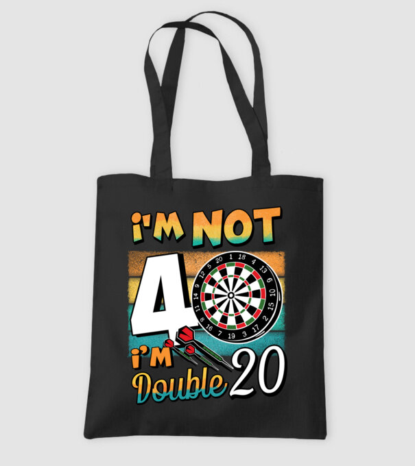 Darts Birthday 40 years old model negru pe tricou