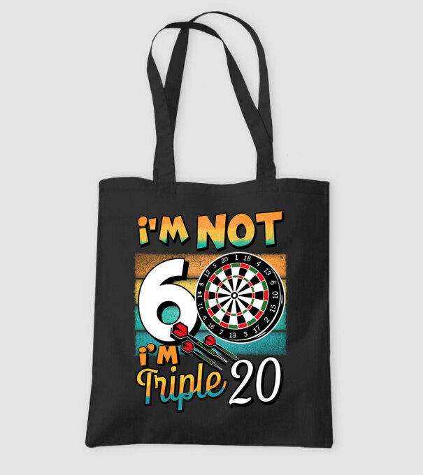 Darts Birthday 60 years old model negru pe tricou