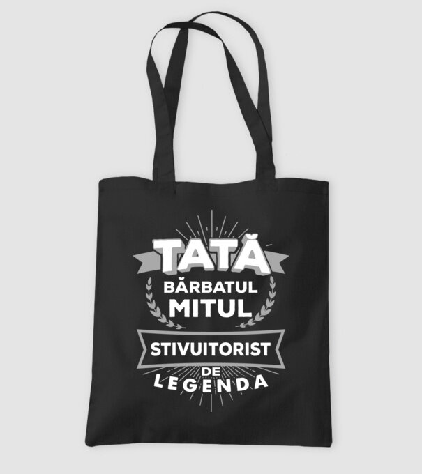 Tată - bărbatul, mitul, stivuitorist de legendă model negru pe tricou