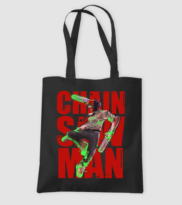 Denji chainsaw man concept model negru pe tricou
