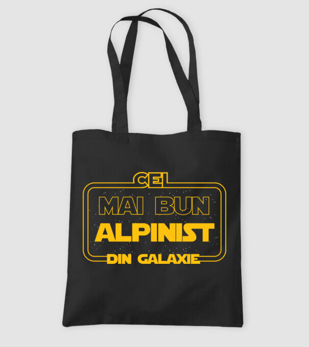 cel mai bun alpinist din galaxie model negru pe tricou