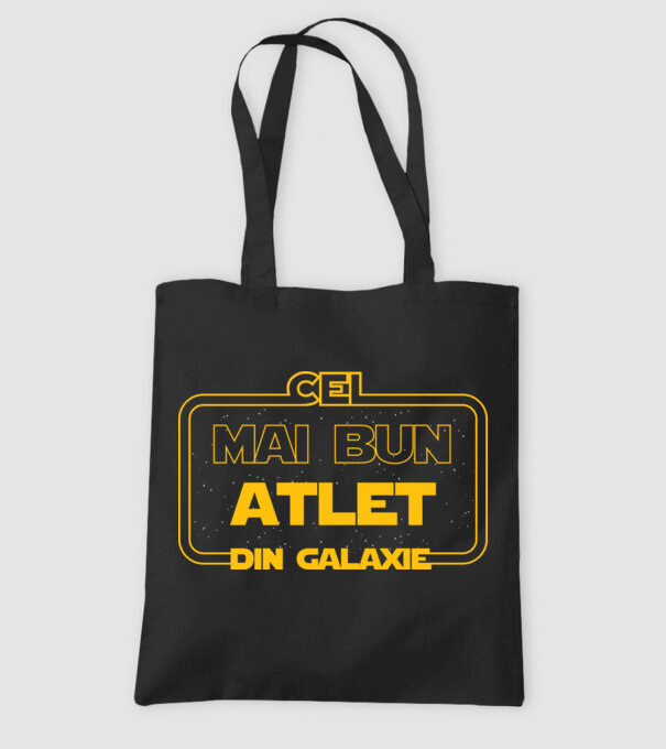 Cel mai bun atlet din galaxie model negru pe tricou