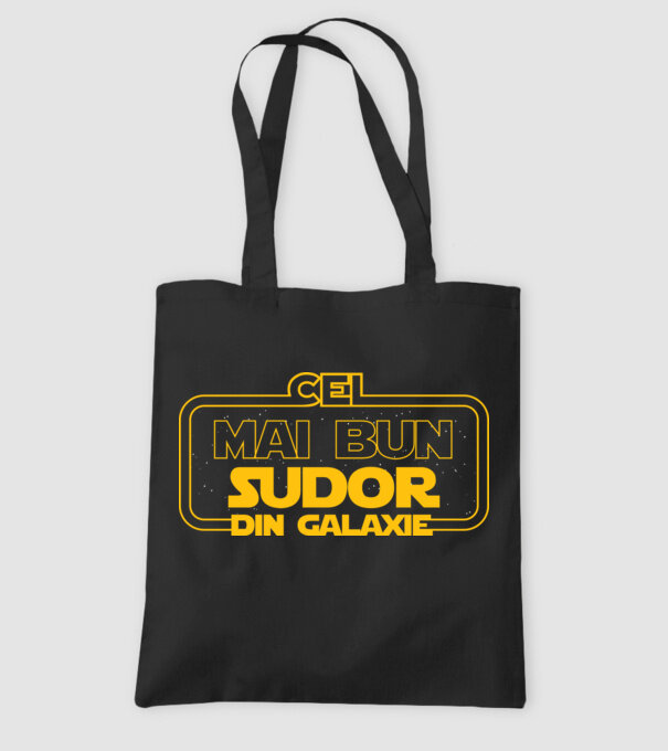 Cel mai bun sudor din galaxie model negru pe tricou