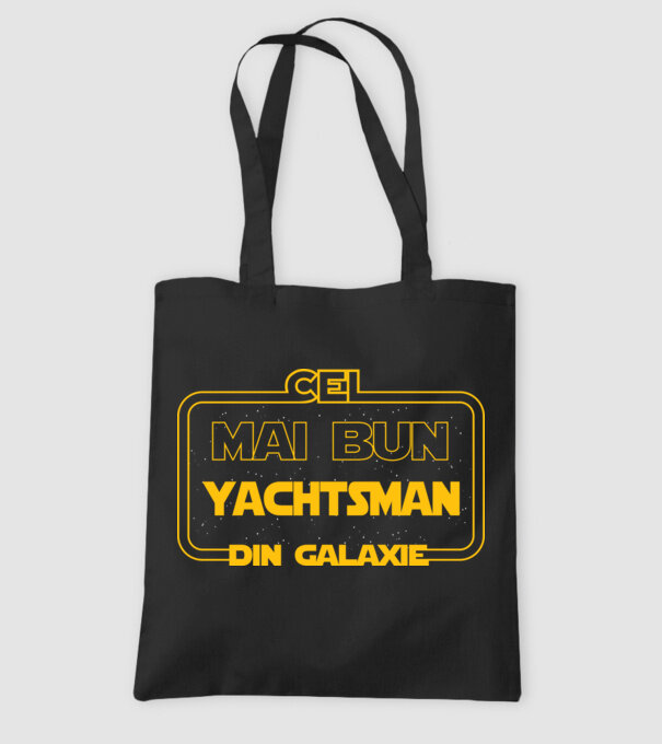 Cel mai bun yachtsman din galaxie model negru pe tricou