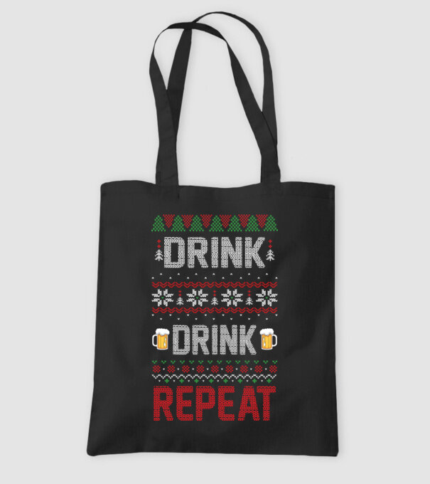 Drink drink repeat model negru pe tricou
